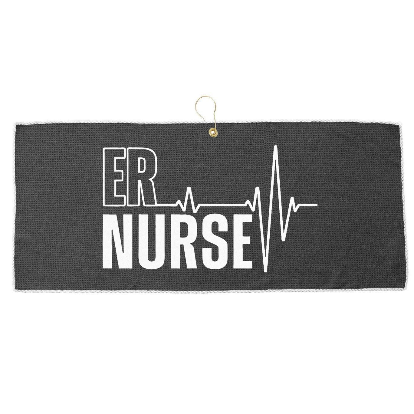 Cool Emergency Room Nurse Design For Men Women ER Nursing Large Microfiber Waffle Golf Towel
