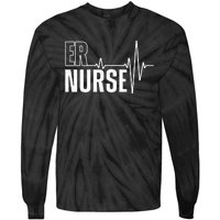 Cool Emergency Room Nurse Design For Men Women ER Nursing Tie-Dye Long Sleeve Shirt