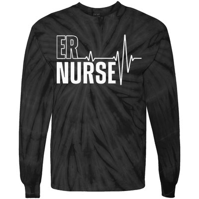 Cool Emergency Room Nurse Design For Men Women ER Nursing Tie-Dye Long Sleeve Shirt