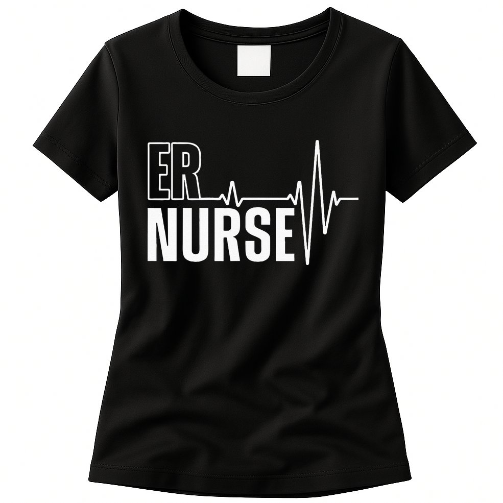 Cool Emergency Room Nurse Design For Men Women ER Nursing Womens T-Shirt