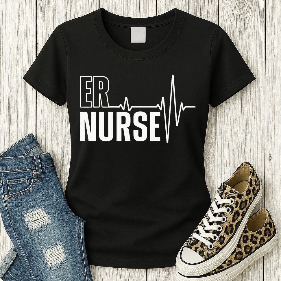 Cool Emergency Room Nurse Design For Men Women ER Nursing Womens T-Shirt