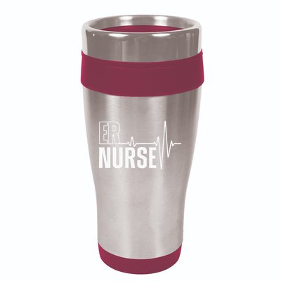 Cool Emergency Room Nurse Design For Men Women ER Nursing 16oz Travel Tumbler