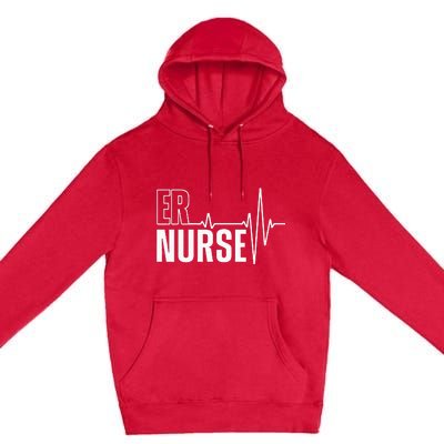 Cool Emergency Room Nurse Design For Men Women ER Nursing Premium Pullover Hoodie