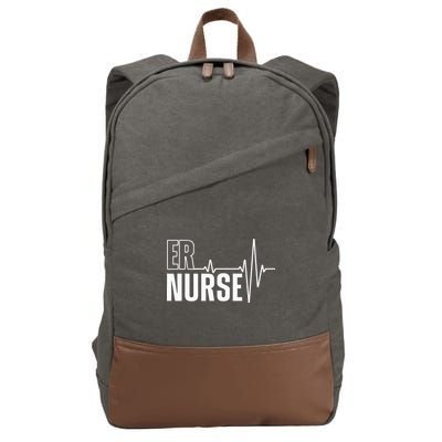 Cool Emergency Room Nurse Design For Men Women ER Nursing Cotton Canvas Backpack