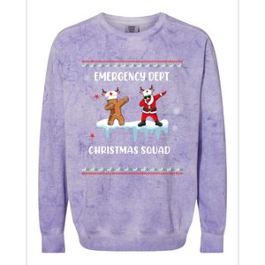 Christmas Emergency Room Departt Er Nurse Xmas Dept Squad Gift Colorblast Crewneck Sweatshirt