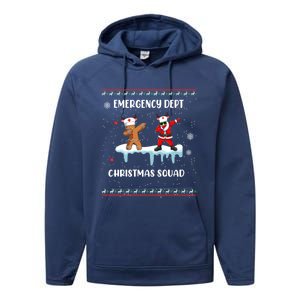 Christmas Emergency Room Departt Er Nurse Xmas Dept Squad Gift Performance Fleece Hoodie