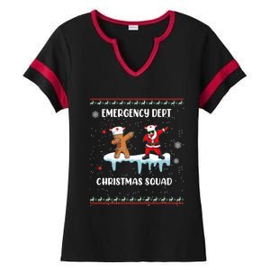 Christmas Emergency Room Departt Er Nurse Xmas Dept Squad Gift Ladies Halftime Notch Neck Tee