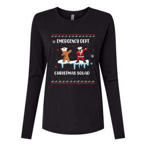 Christmas Emergency Room Departt Er Nurse Xmas Dept Squad Gift Womens Cotton Relaxed Long Sleeve T-Shirt