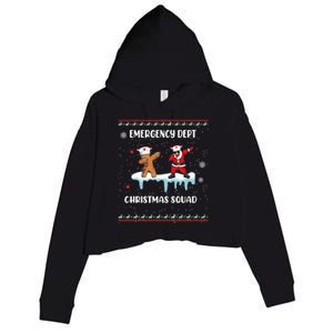 Christmas Emergency Room Departt Er Nurse Xmas Dept Squad Gift Crop Fleece Hoodie