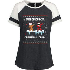 Christmas Emergency Room Departt Er Nurse Xmas Dept Squad Gift Enza Ladies Jersey Colorblock Tee