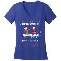 Christmas Emergency Room Departt Er Nurse Xmas Dept Squad Gift Women's V-Neck T-Shirt