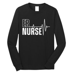 Cool Emergency Room Nurse Design For Men Women ER Nursing Long Sleeve Shirt