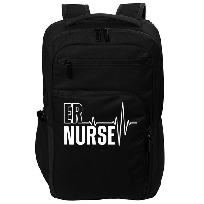 Cool Emergency Room Nurse Design For Men Women ER Nursing Impact Tech Backpack