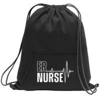 Cool Emergency Room Nurse Design For Men Women ER Nursing Sweatshirt Cinch Pack Bag