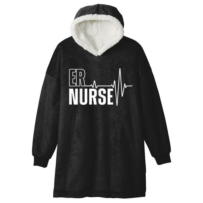 Cool Emergency Room Nurse Design For Men Women ER Nursing Hooded Wearable Blanket