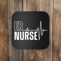 Cool Emergency Room Nurse Design For Men Women ER Nursing Coaster