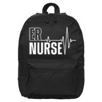 Cool Emergency Room Nurse Design For Men Women ER Nursing 16 in Basic Backpack