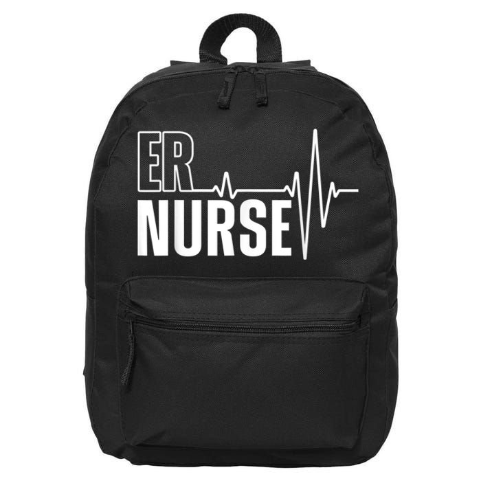 Cool Emergency Room Nurse Design For Men Women ER Nursing 16 in Basic Backpack