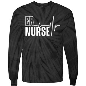 Cool Emergency Room Nurse Design For Men Women ER Nursing Tie-Dye Long Sleeve Shirt