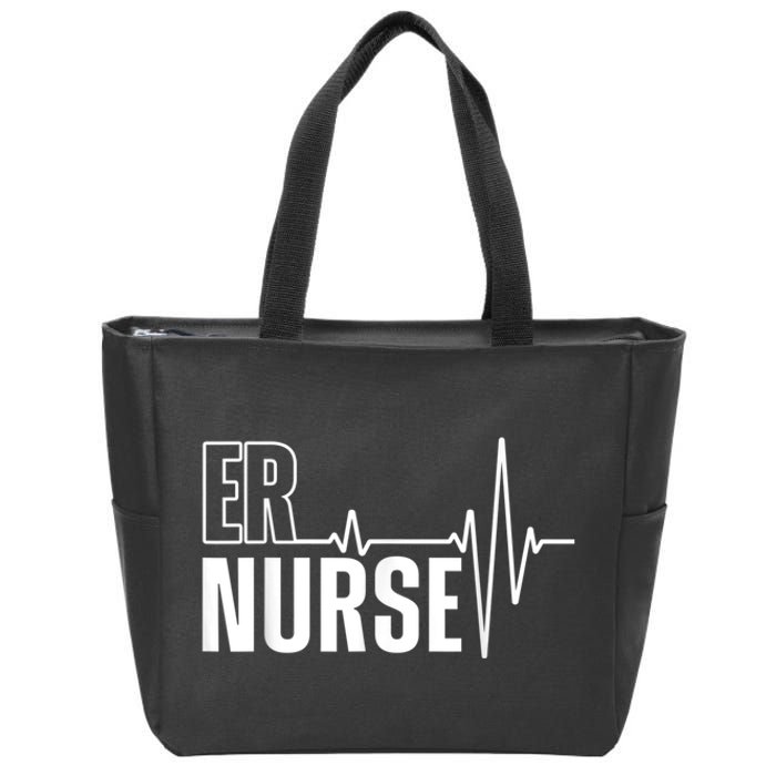 Cool Emergency Room Nurse Design For Men Women ER Nursing Zip Tote Bag