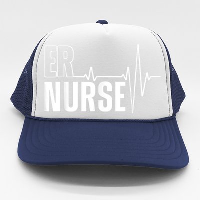 Cool Emergency Room Nurse Design For Men Women ER Nursing Trucker Hat