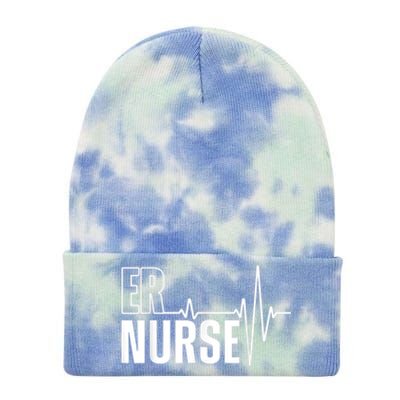 Cool Emergency Room Nurse Design For Men Women ER Nursing Tie Dye 12in Knit Beanie