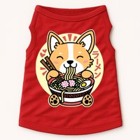 Corgi Eating Ramen Cute Kawaii Noodles Doggie Tank
