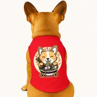 Corgi Eating Ramen Cute Kawaii Noodles Doggie Tank
