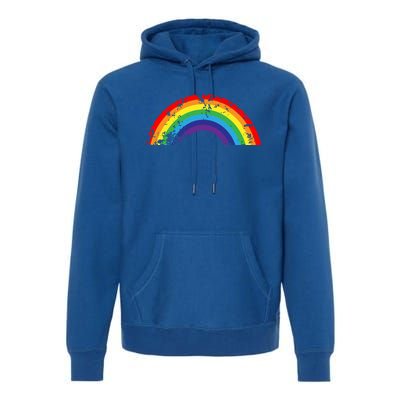 Cool Elegant Rainbow Vintage Retro 80's Style Gift Premium Hoodie