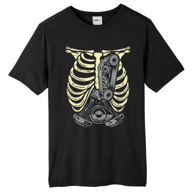 Car Engine Ribs Auto Mechanic Halloween Skeleton Tall Fusion ChromaSoft Performance T-Shirt