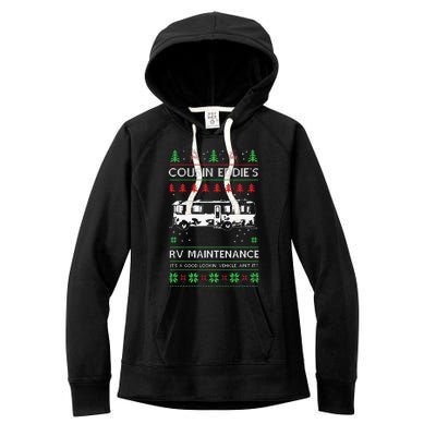 Cousin Eddies RV Maintenance Funny Holiday Ugly Christmas Women's Fleece Hoodie