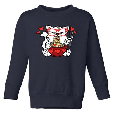 Cat Eating Ra Valentines Day Cute Kitten Kitty Love Toddler Sweatshirt