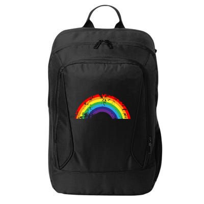 Cool Elegant Rainbow Vintage Retro 80's Style Gift Meaningful Gift City Backpack