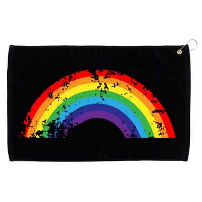 Cool Elegant Rainbow Vintage Retro 80's Style Gift Meaningful Gift Grommeted Golf Towel