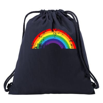 Cool Elegant Rainbow Vintage Retro 80's Style Gift Meaningful Gift Drawstring Bag