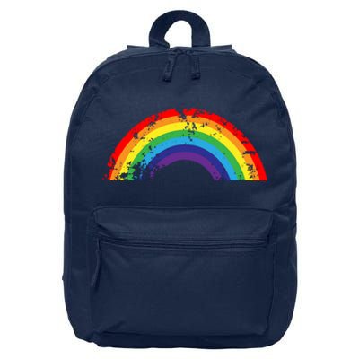 Cool Elegant Rainbow Vintage Retro 80's Style Gift Meaningful Gift 16 in Basic Backpack