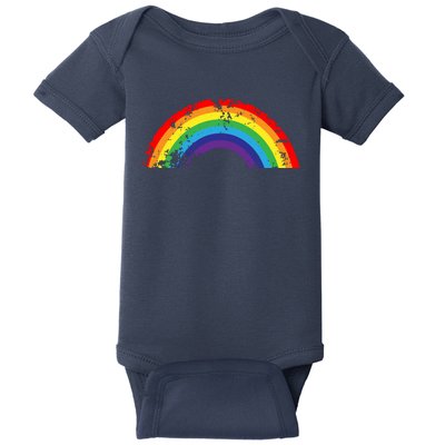 Cool Elegant Rainbow Vintage Retro 80's Style Gift Meaningful Gift Baby Bodysuit