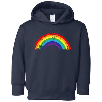 Cool Elegant Rainbow Vintage Retro 80's Style Gift Meaningful Gift Toddler Hoodie