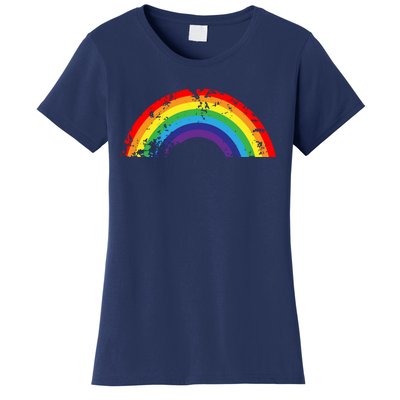 Cool Elegant Rainbow Vintage Retro 80's Style Gift Meaningful Gift Women's T-Shirt