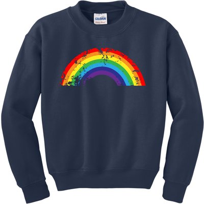 Cool Elegant Rainbow Vintage Retro 80's Style Gift Meaningful Gift Kids Sweatshirt