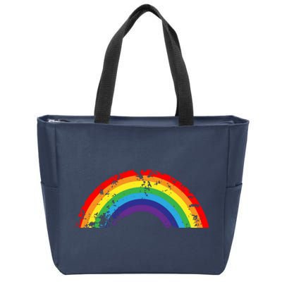 Cool Elegant Rainbow Vintage Retro 80's Style Gift Meaningful Gift Zip Tote Bag