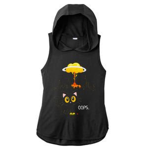 Cat Explosion Red Button Bomb Accident Gift Ladies PosiCharge Tri-Blend Wicking Draft Hoodie Tank