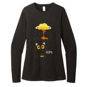 Cat Explosion Red Button Bomb Accident Gift Womens CVC Long Sleeve Shirt