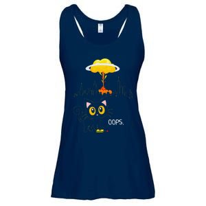 Cat Explosion Red Button Bomb Accident Gift Ladies Essential Flowy Tank