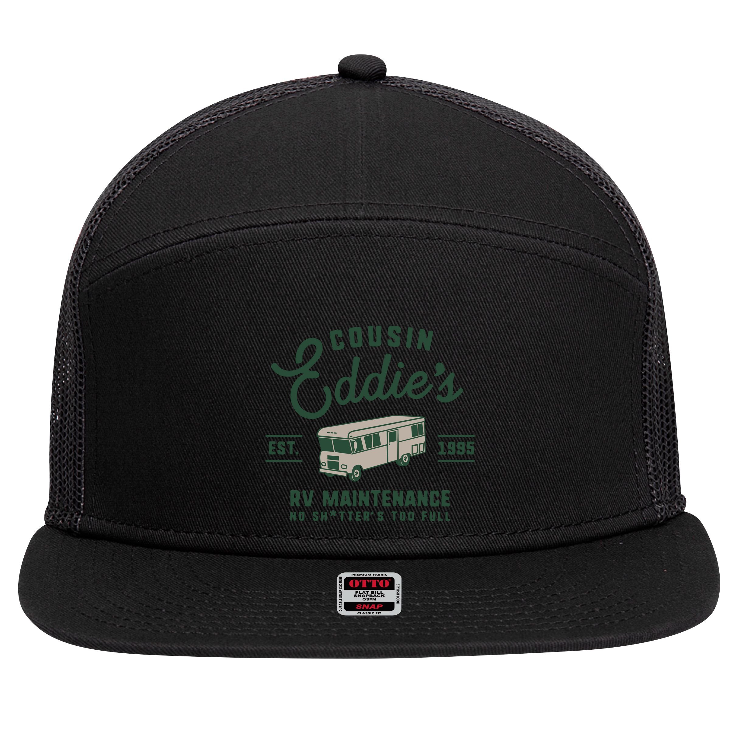 Cousin EddieS Rv Maintenance Funny Movie 7 Panel Mesh Trucker Snapback Hat