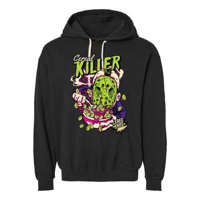 Cereal Killer Funny Garment-Dyed Fleece Hoodie