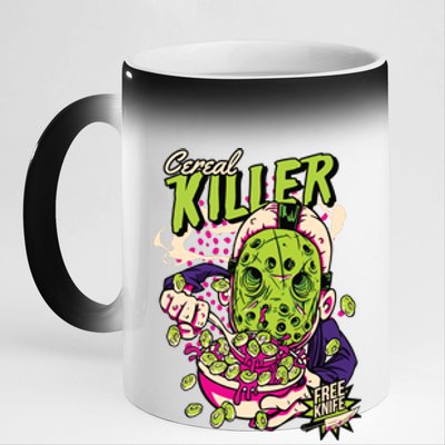 Cereal Killer Funny 11oz Black Color Changing Mug