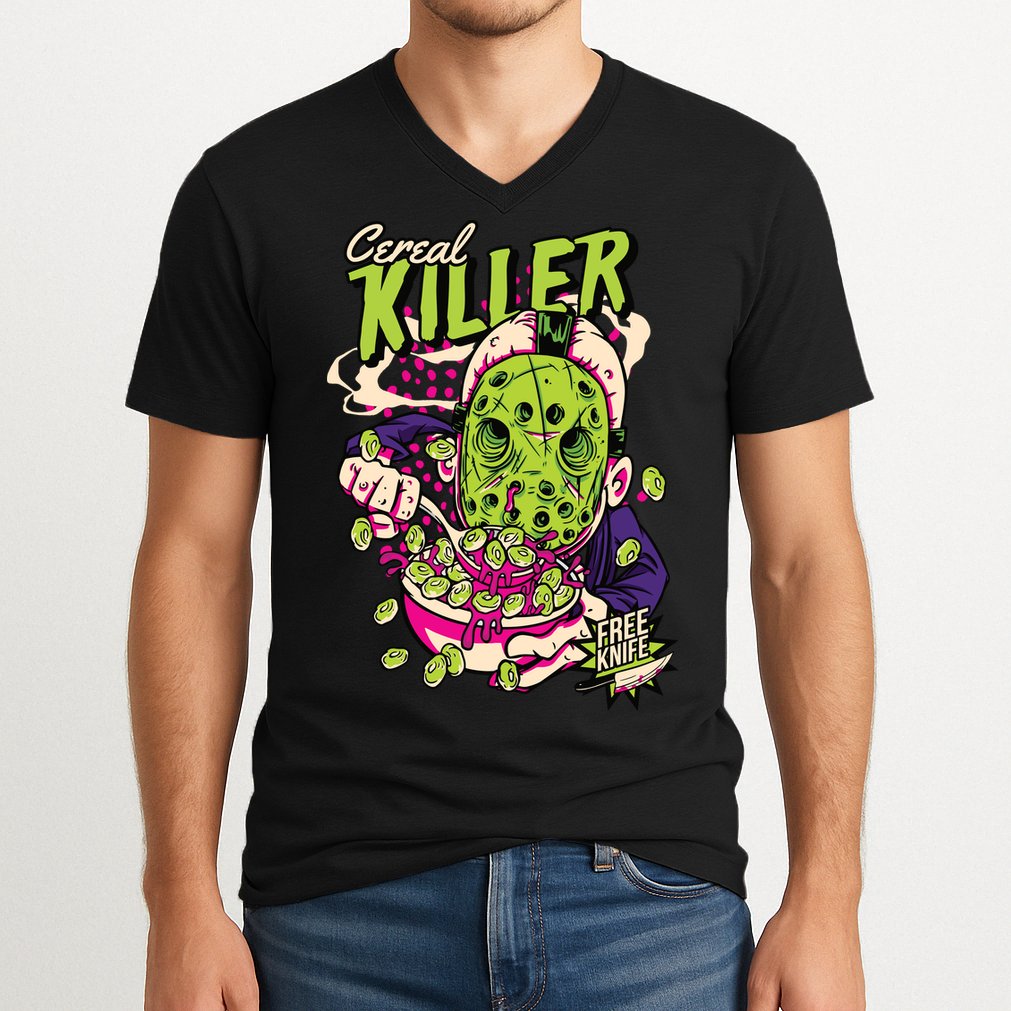 Cereal Killer Funny V-Neck T-Shirt