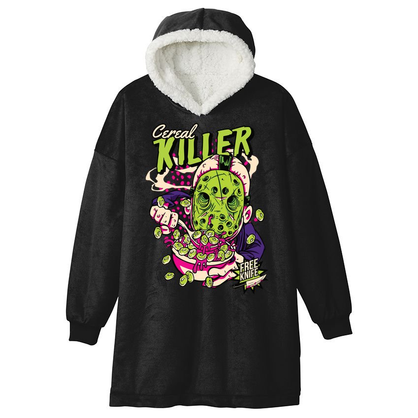 Cereal Killer Funny Hooded Wearable Blanket