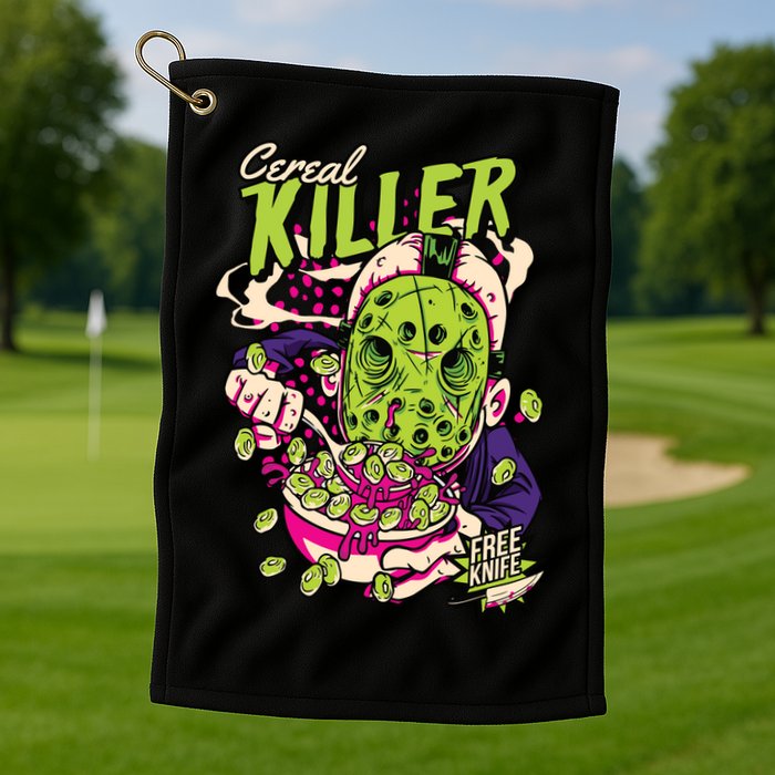 Cereal Killer Funny Golf Towel